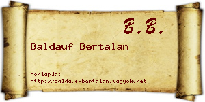Baldauf Bertalan névjegykártya