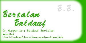 bertalan baldauf business card